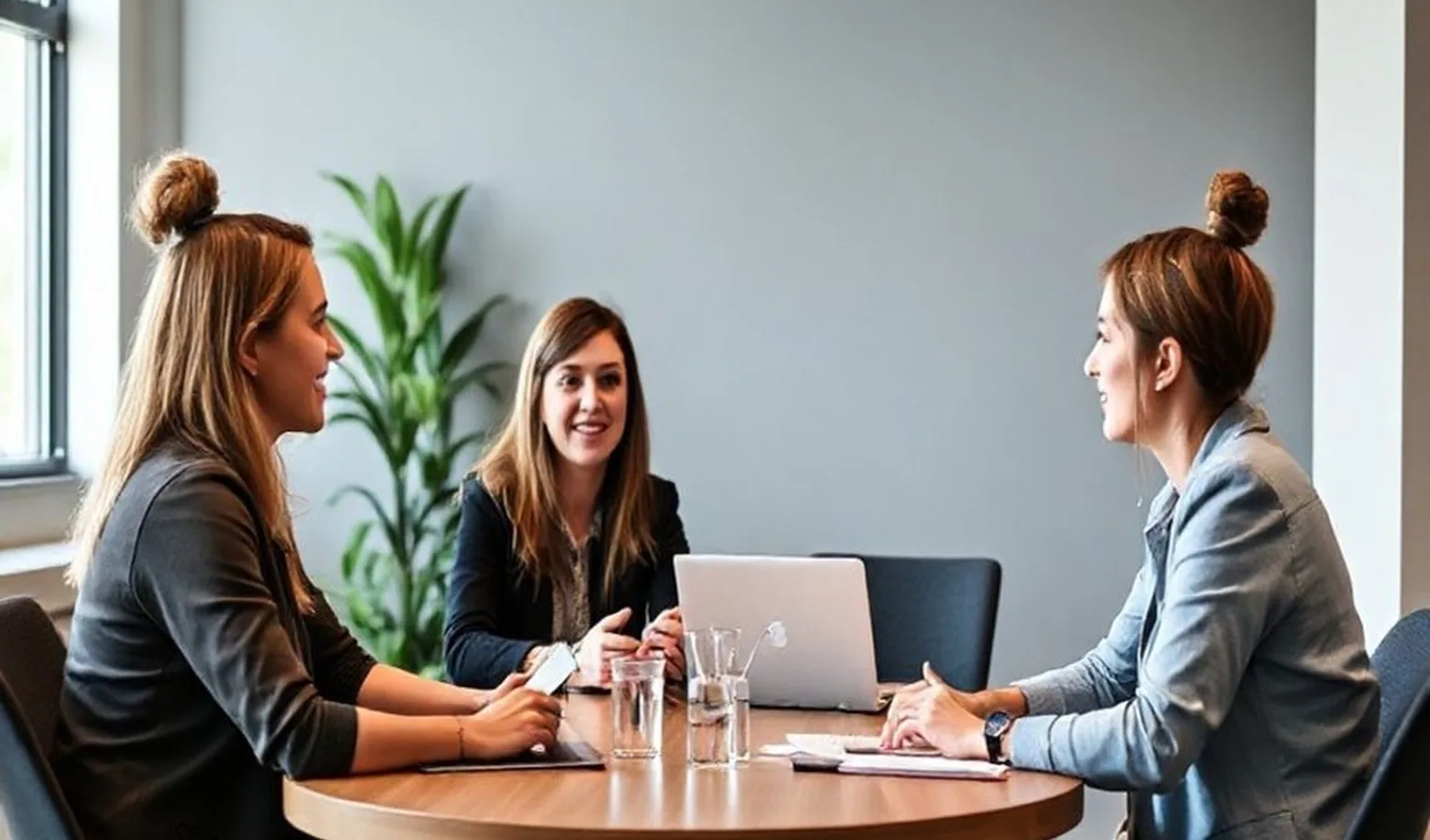 Female founder in mentorship meeting
